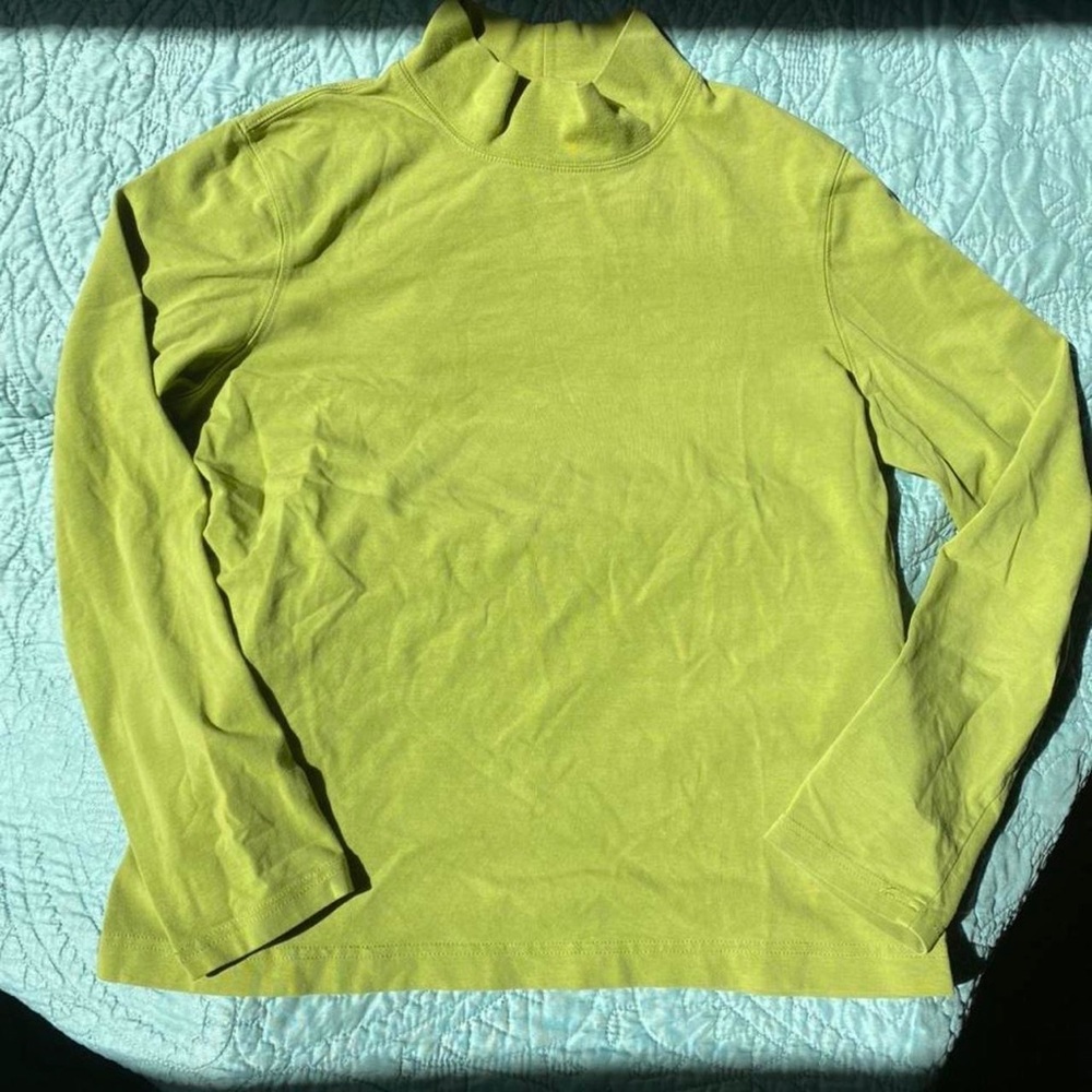 Talbots green mock-neck
